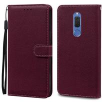 Dėklas Huawei Mate 10 Lite, Dangtelis Huawei Nova 2i, Odinis piniginės dėklas Huawei RNE-L21 L22 RNE-L01 L02 L03 L11 L23 AL00 Huawei Mate 10 Lite vyno raudonos spalvos