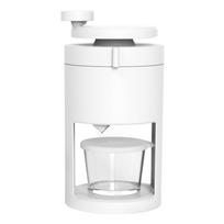 Manual Ice Crusher Wireless Portable Pointed Blades Shaved Ice Maker Machine for Family Gatherings white