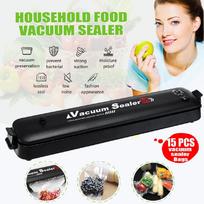 Household Food Vacuum Sealer Packaging Machine With 15pcs Bags Automatic Mini Vacuum Food Sealer 100-240V 270mm EU beige