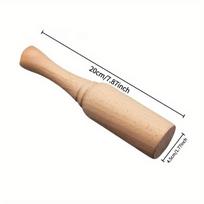 1Pc Wood Carving Hammer Made of Marble Wood Non-slip and Comfortable Handle Protects Hands and Tools. Light Grey beige