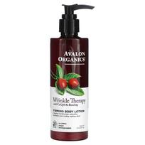 Avalon Organics, Wrinkle Therapy, Firming Body Lotion with CoQ10 and Rosehip, 8 oz (227 g) black