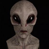 Svetimkūnio latekso kaukė, populiari Helovino svetimkūnio siaubo kaukė galvos apdangalas Alien Gray gray