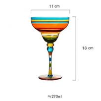 270ml Kūrybiniai Margarita vyno taurės Rankų darbo Spalvota kokteilių taurė Europos taurė Šampano taurė Kūrybinė vyno taurė Baras 270ml orange