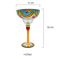 270ml Kūrybiniai Margarita vyno taurės Rankų darbo Spalvota kokteilių taurė Europos taurė Šampano taurė Kūrybinė vyno taurė Baras 270ml