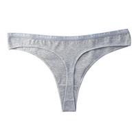 High Quality Comfort Sexy Pure Desire Women's Thong Seduction Low Waist Cotton Women's Panties Sexythong Female Cute Solid Color Underpants XL pilka