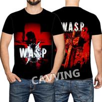 Naujos Mados Moteriški/Vyriški 3D Spausdinti W.A.S.P Roko Atsitiktiniai Marškinėliai Hip Hop Marškinėliai Harajuku Stiliai Viršutiniai Drabužiai 6XL red
