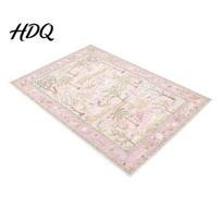 Carpet with Anti Skid Backing Ethnic Floral Area Rug Retro Boho Living XS C white