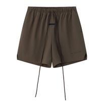 Fear of God Essentials Active Trace Classic Short W/Slit Brown Unisex Bottoms 160SP264472F XXL black
