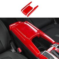 Tenth Gen Civic 2016-2021 Armrest Box Panel Decorative Trim red