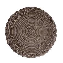 183038Cm Staltiesė Apvalus Padėkliukas Individualus Stalui Apvalus Austas Vinilinis Neslystantis Virtuvės Indai Padėkliukas Dekoracija (coffee,38cm) kava