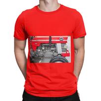 Restored Vintage Massey Ferguson 165 Graphic Funny 100 Cotton TShirt Massey Ferguson Tees Tops For Unisex S gray