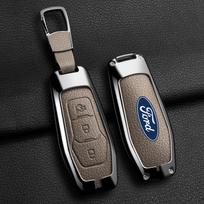 Odinis automobilio išmaniojo pultelio dėklas-apsauga Ford Focus 3 4 ST Mondeo 5 MK5 Mustang F-150 Explorer Edge Fiesta Kuga MK3 gray