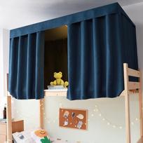 Stipriai blokuojanti vientisos spalvos Velcro užuolaida stalo ir dviaukštės lovos užuolaidai studentų bendrabutyje 1.2m High (2m Long)