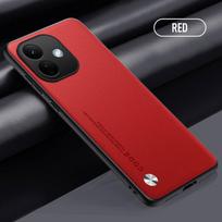 Dėklas Redmi Note 17 Pro Max PU Odinis Matinis Atsparus Smūgiams Galinis Dangtelis XIAOMI Redmi Note 17 17Pro Max TPU Minkštas Rėmelis Buferis Redmi Note 17 raudona