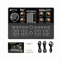 Voice Changer Mixer 3Band Sound Adjuster Dynamic Card Instant SingAlong for Streamers,