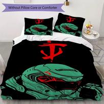 Doom Pattern Bedding,Quilt Set Quilt Cover Pillowcase Home Birthday Gift(1 * duvet cover + 2 * pillowcase, without core)_lx 135x200cm white