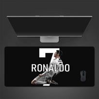 Cristiano Ronaldo Mouse Pad, Large Gaming Desk Mat, Non-slip XXL Mousepad for Laptop & Tablet, Mini PC Playmat with Stitched Edges 30cmx60cm(11.8x23.6inch) gray