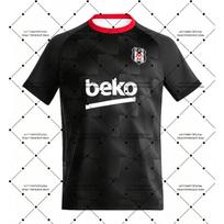 26-27 Beşiktaş namų ir išvykos marškinėlis su 3D skaitmenine spauda, patogus ir kvėpuojantis sportinis laisvalaikio viršus 6XL black