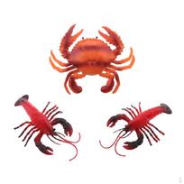 3 Pack Vivid Model Artificial Red Lobster Photography Dispaly red