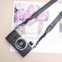 Fujifilm X100VI Camera Case PU Leather Sleeve With Removable Battery Access Shockproof Handheld Pouch Street Photography Black with Strap
