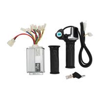 36V 1000W Motor Brushed Speed Controller with Locking Battery Display Throttle Twist Grip for Mini Bike white