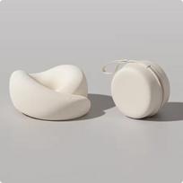 U-Shaped Neck Pillow Neck Support Slow Rebound Adjustable Travel Neck Pillow Washable Memory Foam Sleep Nap Pillows Travel Use 28x27x13cm white