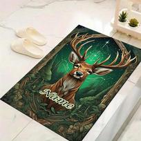 Custom 1Pc Jagermeister Deer Cross Rug Office Carpet Indoor Outdoor Entrance Doormat Nonslip Soft And Comfortable Living Room D2915145 40cmx60cm