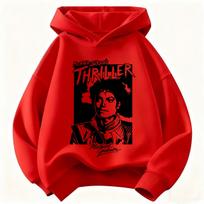 Vaikams gobtuvas Michael Jackson Pop karalius Amžinai spaudinys bliuzonas berniukams mergaitėms ilgomis rankovėmis su gobtuvu džemperis pop muzikos gerbėjams gatvės stilius 140 black