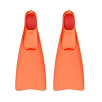Long Fin Snorkeling Fins Adults Diving Training Swimming Pool Ocean Use TPE Material M US 8-9 oranžinė