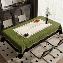 Minimalist Dining Tablecloth: Waterproof, Grease-Resistant, No-Wash, Heat-Resistant Table Cover; Light Luxury PVC Coffee Table Cloth 100*100cm gray