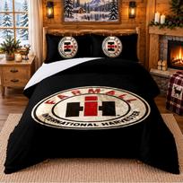 Case IH Pattern Bedding 3Pcs Set Bed Sheet And Pillowcases For Indoor Bedroom 140cmx210cm