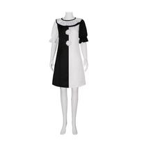 Terrifier Art Clown Joker Cosplay Costume Men Jumpsuit Women Role Play Fancy Dress Up Dress Suit Halloween Carnival Party L black