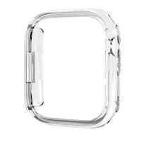 Plating Watch Case for Apple Watch 40/41/42/44/45/46mm Hard PC Perforated Scratch-Resistant Protective Case for Series 11 10 9 7 Transparent 44MM Series 4