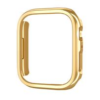 Plating Watch Case for Apple Watch 40/41/42/44/45/46mm Hard PC Perforated Scratch-Resistant Protective Case for Series 11 10 9 7 Gold2 44MM Series 4 5 6 S