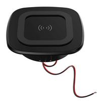 Universal 12V-24 15W Car Wireless Charger Adapter Plate Embedded Fast Cellphone Charging Holder for Bus Seat Rv Camper Marine black