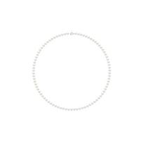 Necklace - Pearls & Colors - Semi-Baroque Freshwater Cultured Pearls - White Pearl - 925 Sterling Silver - AAA+ Quality - Woman balta