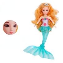 32cm Mini Spalvinga Muzika Undinėlė Princesė Lėlė Mergaičių Žaislas 3D Didelės Akys BJD Princesė Pilna apranga Suknelių Kolekcija Vaikiška Lėlė Dovana opp bagged orange