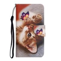 Piniginės telefonų knygos dėklas, skirtas Funda Samsung Galaxy A34 A54 A04 A04 M40s dėklai 3d Cat Butterfly odos atverčiamas atgal viršelis kortelės laikiklis Samsung A14 5G gray