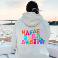 Manana Sera Bonito Hoodie Karol G Manana Sera Bonito Hoodie Tomorrow Will Be Nice Graphic Unisex Bichota  Sweatshirt 3XL balta