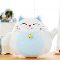 18cm Panda pliušiniai gyvūnai lėlės žaislai Sėkmės katės pliušiniai žaislai kimšti laimingi automobilio dekoracijos dovanos D 18cm Blue cat white