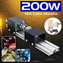 200W mini tekinimo staklės, medžio tekinimo staklės, pasidaryk pats, medienos apdirbimo įrankis, frezavimas, šlifavimas, poliravimas, drožyba, sukamieji įrankiai.
