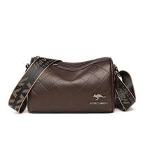 Leather Messenger Bag For Women Embroidered Bag Female Shoulder Bag gray