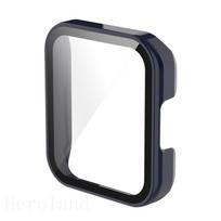 Pilno krašto apsauginis dėklas „Xiaomi Mi Watch Lite“ Stiklinis ekrano apsaugos dėklas „Redmi Watch 2 lite“ Dangtelis Kietas korpusas Buferis xiaomi MI watch lite gray