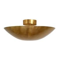 Mid Century 6 Light Sputnik Chandelier | Raw Brass Flushmount Modern Ceiling Pendant Fixture
