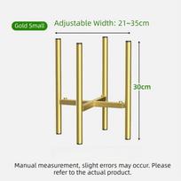 Heavy Duty Metal Plant Stand Mid Century Modern Stable Design Planter Holder Adjustable Corner Floor Stand Home Garden Decor beige