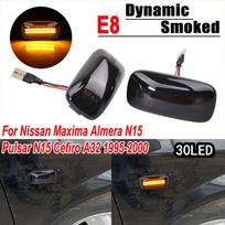 Flowing LED Side Marker Dynamic Turn Signal Light Lamp for Nissan Maxima Skyline R34 Almera N15 N16 Pulsar Primera P11 P12 black