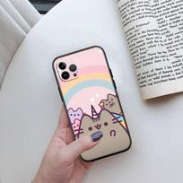 MH129 Pusheens Katės dėklas Samsung Note 20 10 S25 Plus Ultra Lite FE A51 A52 A53 A71 A72 A73 M20 M30 M21 M31 M51 A11 A70 A56 A26 Samsung S25 Pro 5G alyvuogės