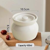Single-Serving Ceramic Clay Stew Pot - Food Grade Double Boiler for Household Soup and Stew orange