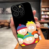 South Park Cute Cartoon Phone Case For IPhone 17 Pro Max 15 Pro 16 14 Plus 12 13 Mini 11 Pro Shockproof Soft Cover iPhone17ProMax brown