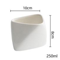 White Porcelain French Fry Holder Ceramic Fries Scoop Cup Box For Parties Events And Takeout Snack Dipping Bowl Hotel Tableware L gray